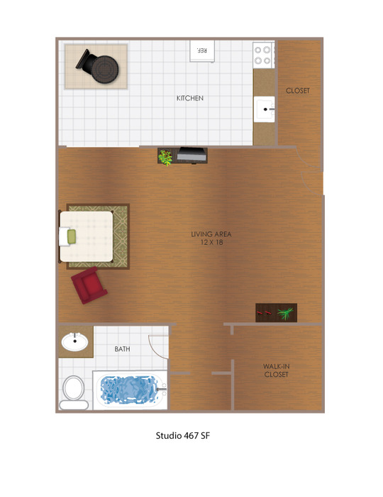 Jordan Studio Floor Plan Image