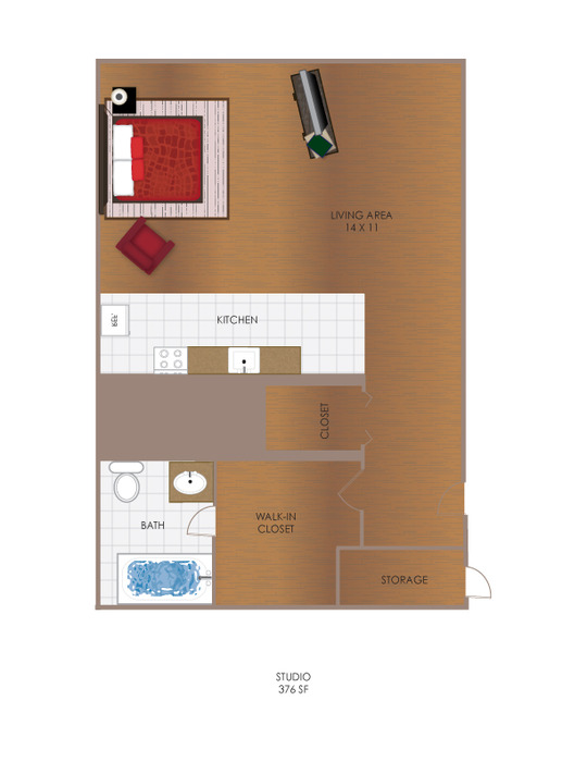 Sherwood Studio C Floor Plan Image